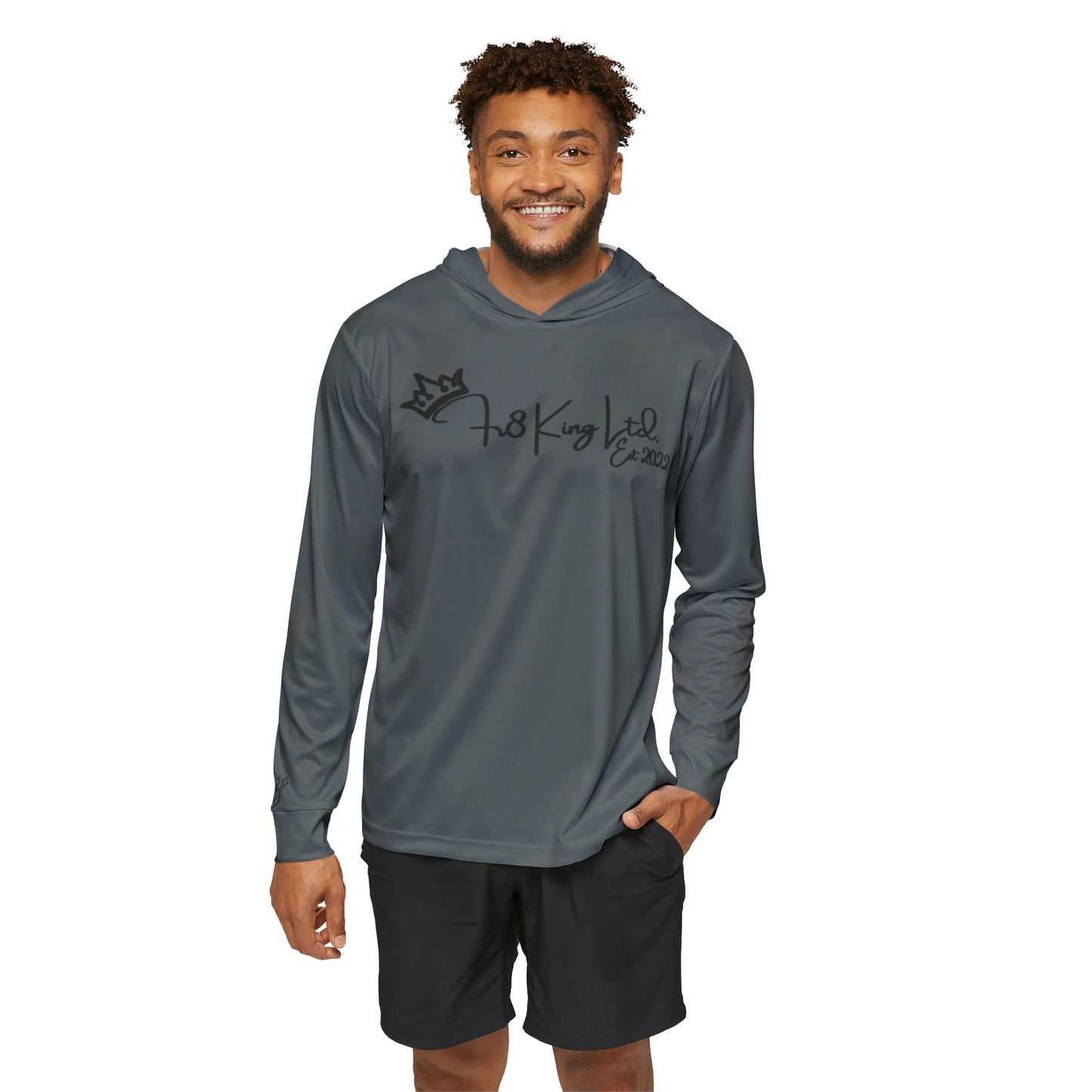 Fr8 King -- Men's Grey Sports Hoodie