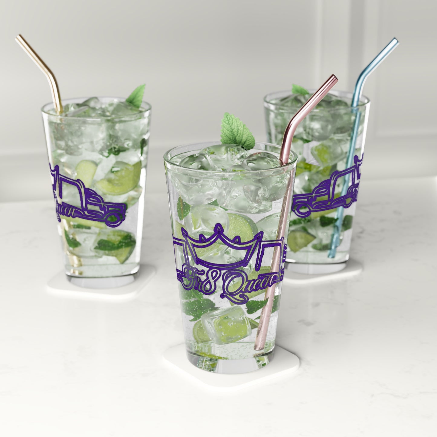 Fr8 Queen -- Pint Glass, 16oz